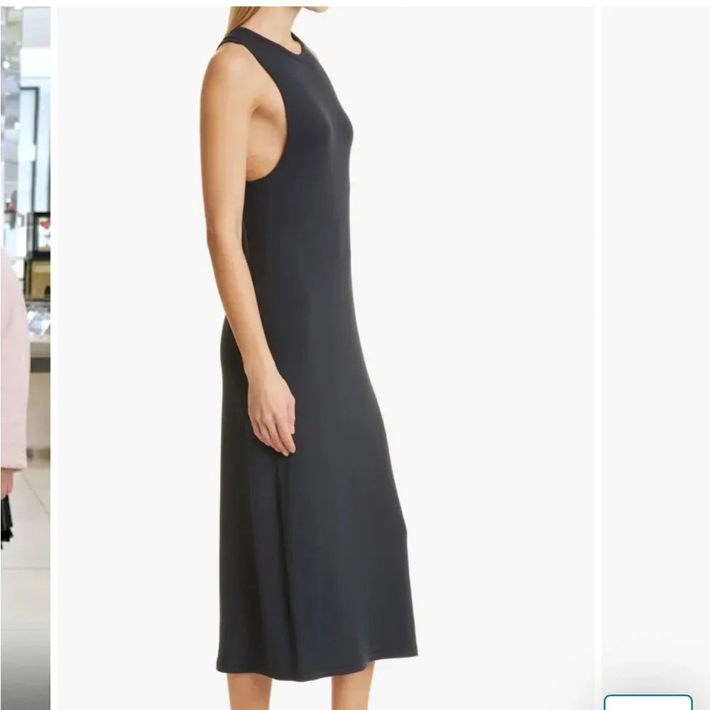 Rag & Bone Sydney Tank Dress Size M Cream Backless Maxi Slits The Row Inspired